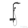 Hansgrohe RAINDANCE ALIVE Q Puro Showerpipe 210/340 Ecosmart 1 jet termosztátos zuhanyrendszer, matt fekete 24581670