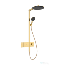 Hansgrohe RAINDANCE ALIVE S 2 jet termosztátos zuhanyrendszer, polírozott arany hatású 24595990 csaptelep