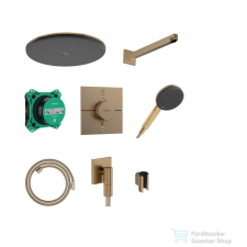Hansgrohe RAINDANCE ALIVE S 300 komplett falsík alatti termosztátos zuhanyrendszer, szálcsiszolt bronz 24630140 csaptelep