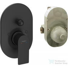 Hansgrohe Rebris E falsík alatti kád /zuhany csaptelep alaptesttel, matt fekete 72458670 csaptelep