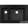 Hansgrohe S51 S510-F635 beépített mosogató két medencével 180/450, grafitfekete 43315170