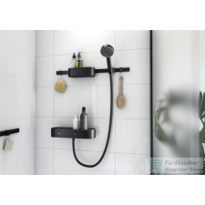 Hansgrohe Showertablet Select termosztátos zuhanycsaptelep zuhany-és tárolószettel, matt fekete 24250670 csaptelep