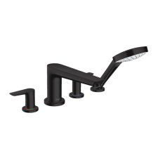 Hansgrohe Talis E 4-lyukú kádcsaptelep Secuflex nélkül matt fekete csaptelep