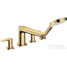 Hansgrohe TALIS E 4 üléses kádperemre szerelhető kád csaptelep, polírozott arany 71748990 csaptelep