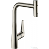 Hansgrohe TALIS Select M51 M5117-H300 egykaros mosogató csaptelep kihúzható kifolyóval, nemesacél felület 72823800