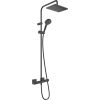Hansgrohe Vernis Shape Showerpipe 230, 1 jet, EcoSmart, termoszáttal matt fekete 26097670