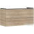 Hansgrohe XELU Q 118x49,5 cm-es 2 fiókos fali szekrény matt fehér fogantyúval,természetes tölgy 54037700
