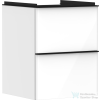 Hansgrohe XELU Q 48x49,5 cm-es 2 fiókos fali szekrény matt fekete fogantyúval,fényes fehér 54019670