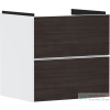 Hansgrohe XEVOLOS E 58x47,5 cm-es 2 fiókos fali szekrény mosdó nélkül,matt fehér/sötét tölgy 54175730