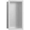 Hansgrohe XtraStoris Individual Falfülke szálcsiszolt rozsdamentes acél felülettel, design kerettel 300/150/100 matt fehér 56094700