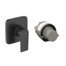 Hansgrohe Zuhany csaptelep Hansgrohe Vernis Shape vakolat alatti résszel együtt matt fekete 71662670 csaptelep