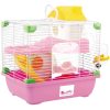 Happet Ketrec Rágcsálónak 29*22*30CM Kiegészítőkkel és Emelettel Rózsaszín K816