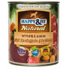 Happy&amp;Fit Happy&Fit Natural Wild&Lamm mit Kartoffeln&Distelöl 800g kutyaeledel