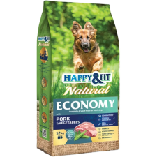 Happy&Fit Natural Economy Adult Száraz Kutyatáp (Sertés és Zöldségek) - 12 kg kutyaeledel