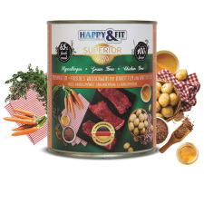 Happy&Fit Superior Dog Konzerv Friss Vaddisznóhús S.répával burgonyával 800g kutyaeledel