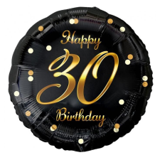  Happy Birthday 30 B&amp;C Gold fólia lufi 36 cm party kellék