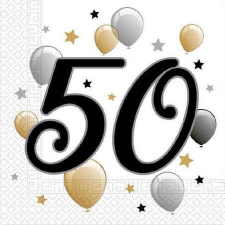 Happy Birthday 50 szalvéta 20 db-os papírárú, csomagoló és tárolóeszköz