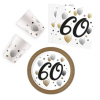  Happy Birthday 60 Milestone party szett 36 db-os 23 cm-es tányérral