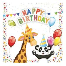  Happy Birthday Animals szalvéta 20 db-os 33x33 cm party kellék