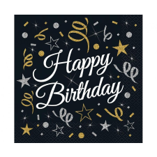  Happy Birthday B&amp;C szalvéta 20 db-os 33x33 cm party kellék