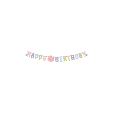 Happy Birthday Cat Princess füzér - 2 méter party kellék