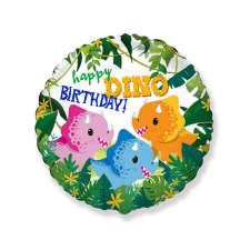  Happy Birthday Dino, Dinoszaurusz fólia lufi 46 cm (WP) party kellék