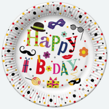  Happy Birthday Funny papírtányér 8 db-os 18 cm party kellék