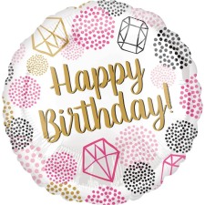  Happy Birthday Gems fólia lufi 43 cm party kellék