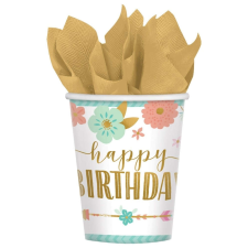 Happy Birthday Girl papír pohár 8 db-os 250 ml party kellék