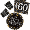  Happy Birthday Gold 60 party szett 32 db-os 23 cm-es tányérral