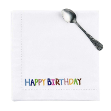 HAPPY BIRTHDAY HAPPY BIRTHDAY textil szalvéta 45x45 cm asztalterítő és szalvéta