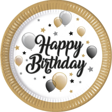  Happy Birthday Milestone papírtányér 8 db-os 23 cm FSC party kellék