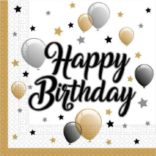  Happy Birthday Milestone szalvéta 20 db-os 33x33 cm party kellék
