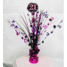  Happy Birthday Pink 21 asztaldísz 45,7 cm party kellék