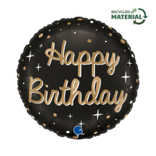  Happy Birthday Sparkling fólia lufi 46 cm party kellék