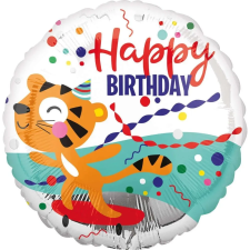  Happy Birthday Tigris fólia lufi 43 cm party kellék
