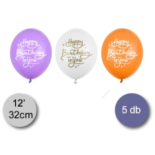 "Happy Birthday to you!" feliratú színes party lufi 5db party kellék