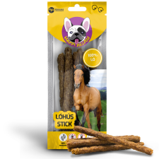 Happy Bulldog 100% Természetes Lóhús stick 50 g, HAPPY BULLDOG jutalomfalat kutyáknak