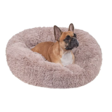 Happy Bulldog Kávébarna, extrapuha,szőrös kisállatfekhely - 50 cm szállítóbox, fekhely kutyáknak