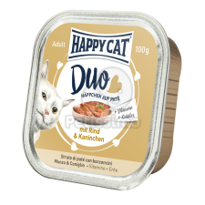  Happy Cat Duo pástétomos falatkák - Marha és nyúl 12 x 100 g macskaeledel
