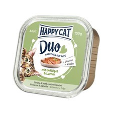 Happy Cat Duo Pástétomos Falatkák Szárnyas-Bárány100g Gyűjtőre (16db) rendelhető! macskaeledel