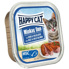 Happy Cat Minkas Duo Marha-Vadlazac – 4×100 g macskaeledel
