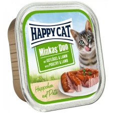  Happy Cat Minkas Duo pástétomos falatkák szárnyas-bárány 100g macskaeledel
