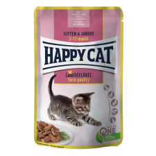  Happy Cat Pouch Szósz Kitten-Junior Baromfi – 4×85 g macskaeledel