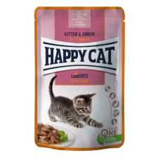 Happy Cat Pouch Szósz Kitten-Junior Kacsa – 24×85 g macskaeledel