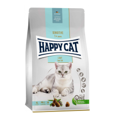 Happy Cat Sensitive Light Adult | Baromfi és gyógynövény ízű száraz macskatáp - 1,3 Kg macskaeledel