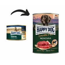Happy Dog Montana Pur Lóhúsos konzerv 24x 800g kutyaeledel