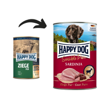  Happy Dog Sardinia Pur – Kecskehúsos konzerv – 12×400 g kutyaeledel