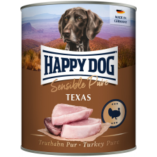 Happy Dog Sensible Pur Texas Pulyka színhús konzerv 800g kutyaeledel
