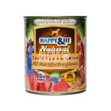 Happy&Fit Natural Happy&Fit Natural Senior Lamm&Rind mit Haferflocken&Leinöl 800g kutyaeledel